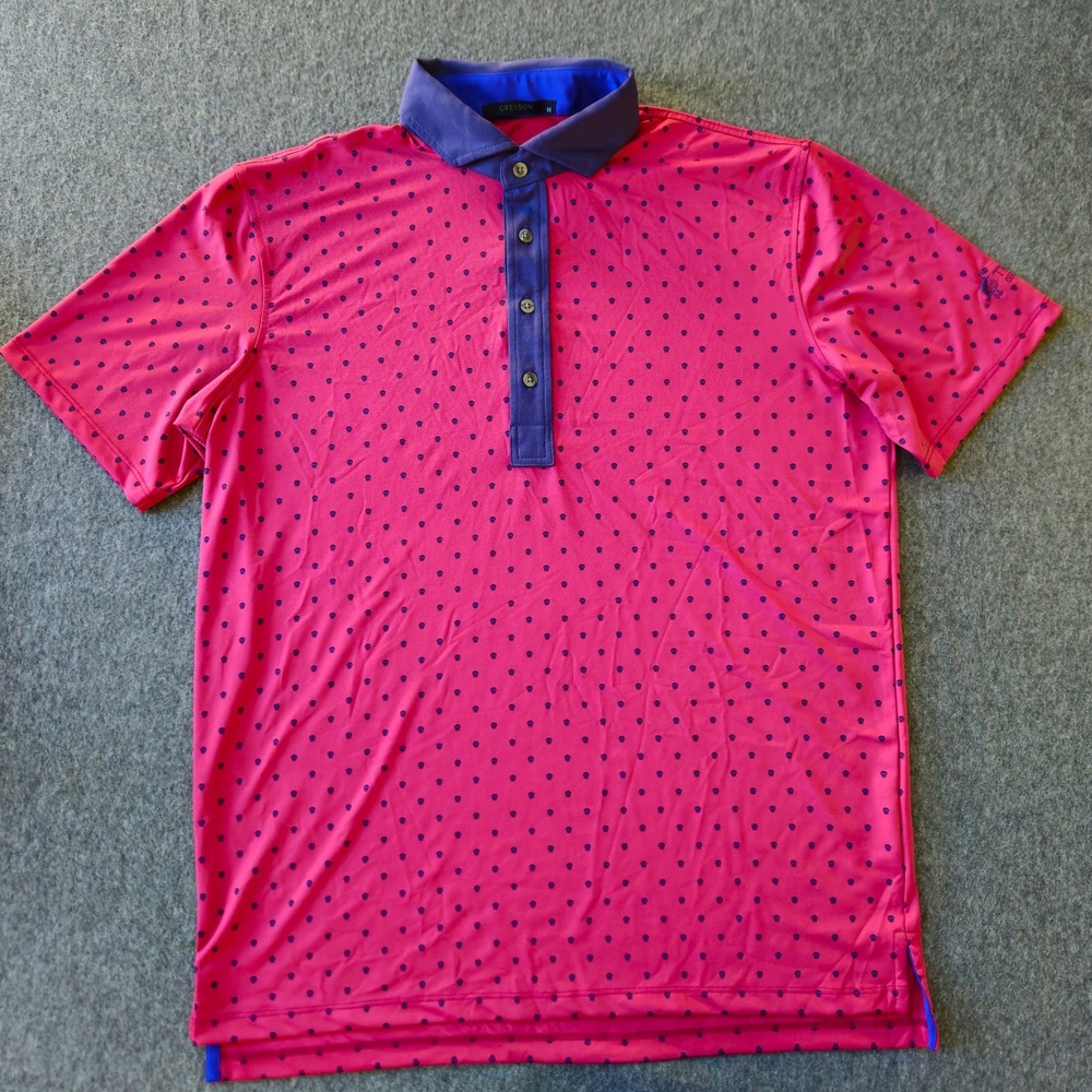 Greyson Vodoo Skull Golf Polo Troon Country Club AOP Medium Golfcore Activewear